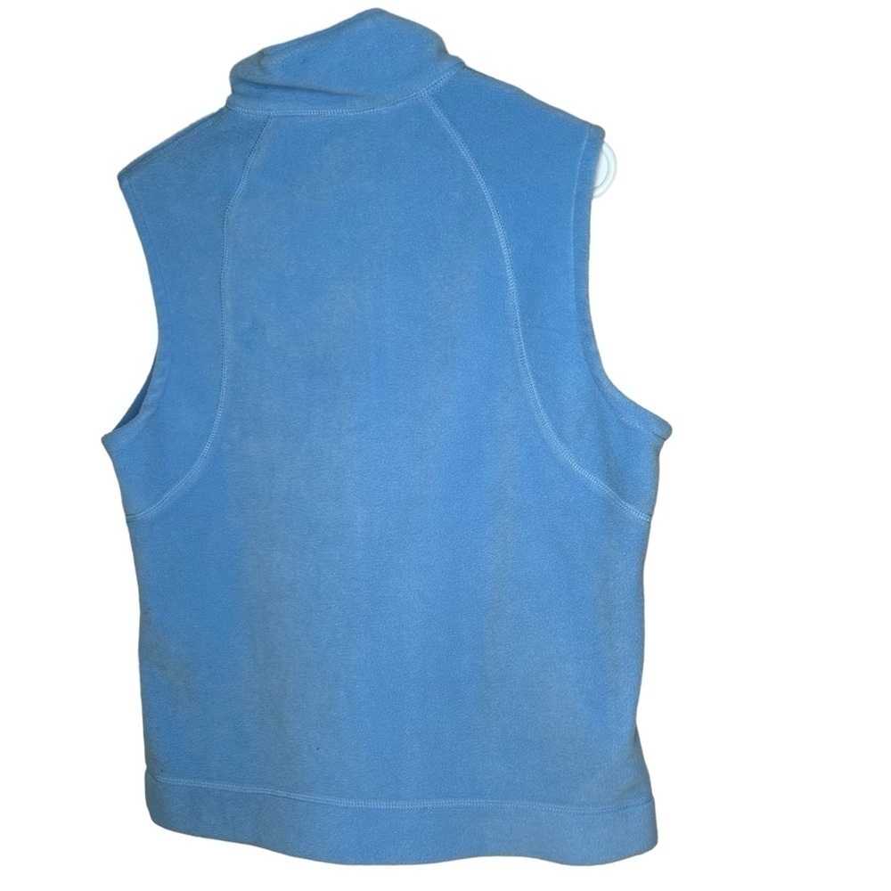 Columbia Women’s Fleece Vest Size Medium Light Blue Zip Front EUC - Picture 4 of 4